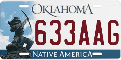 OK license plate 633AAG