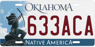 OK license plate 633ACA