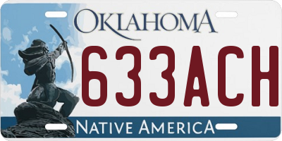 OK license plate 633ACH