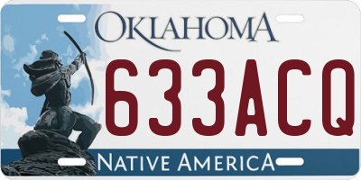 OK license plate 633ACQ