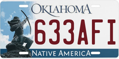 OK license plate 633AFI