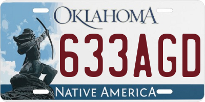 OK license plate 633AGD