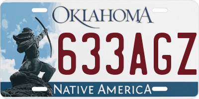 OK license plate 633AGZ
