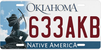 OK license plate 633AKB