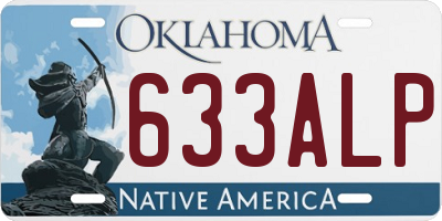 OK license plate 633ALP