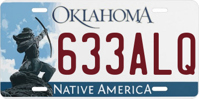 OK license plate 633ALQ