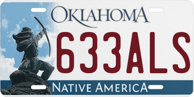 OK license plate 633ALS