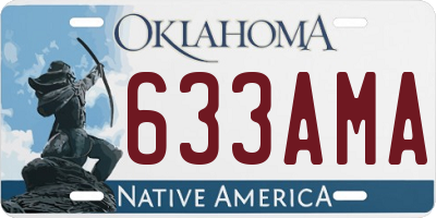 OK license plate 633AMA