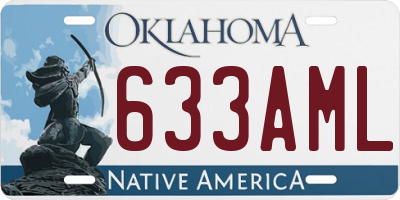 OK license plate 633AML