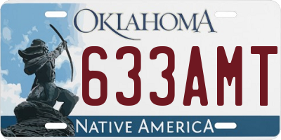 OK license plate 633AMT