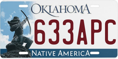 OK license plate 633APC