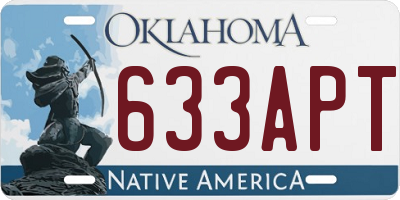 OK license plate 633APT