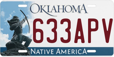 OK license plate 633APV