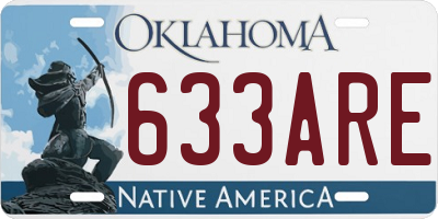 OK license plate 633ARE