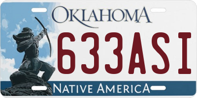 OK license plate 633ASI