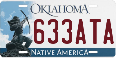 OK license plate 633ATA