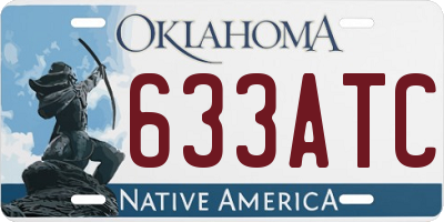 OK license plate 633ATC