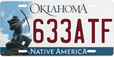 OK license plate 633ATF