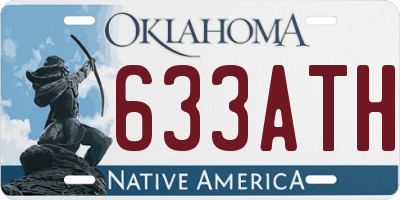 OK license plate 633ATH