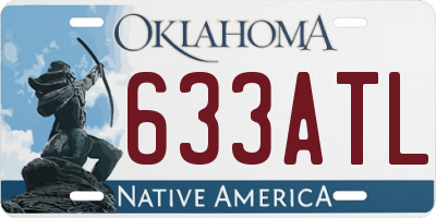 OK license plate 633ATL