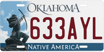 OK license plate 633AYL
