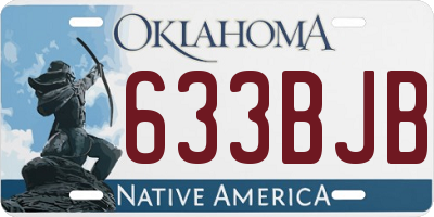 OK license plate 633BJB