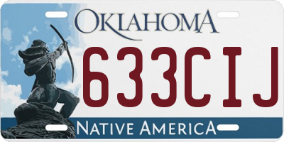 OK license plate 633CIJ