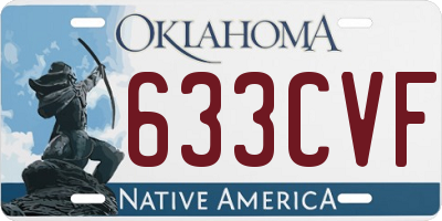 OK license plate 633CVF