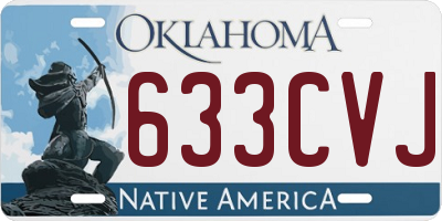 OK license plate 633CVJ