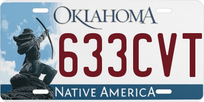 OK license plate 633CVT