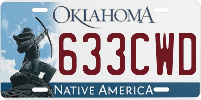 OK license plate 633CWD
