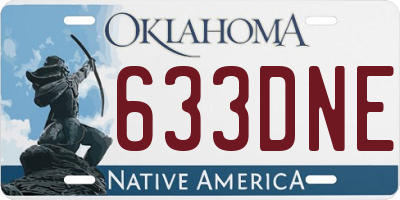 OK license plate 633DNE
