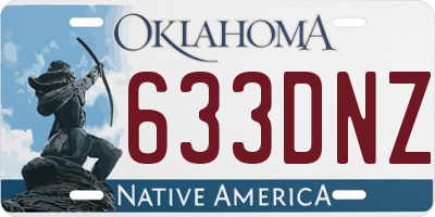 OK license plate 633DNZ