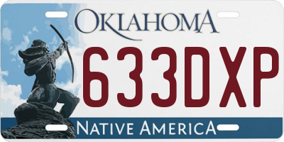 OK license plate 633DXP