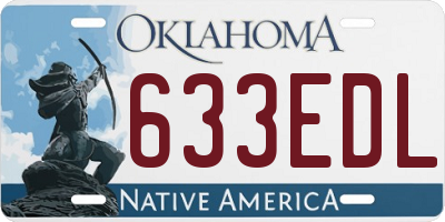 OK license plate 633EDL