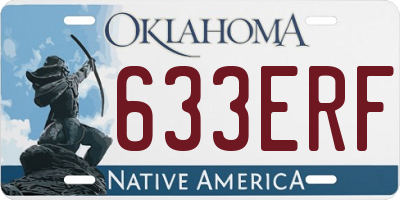 OK license plate 633ERF
