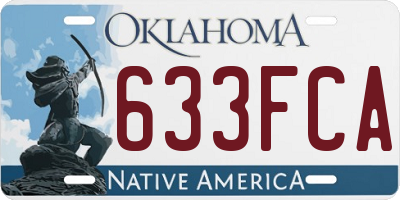 OK license plate 633FCA