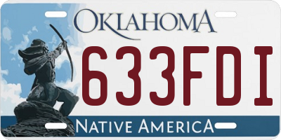 OK license plate 633FDI