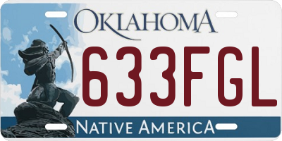 OK license plate 633FGL