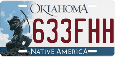 OK license plate 633FHH