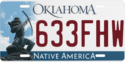 OK license plate 633FHW