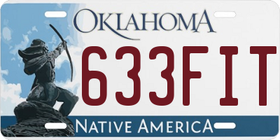 OK license plate 633FIT
