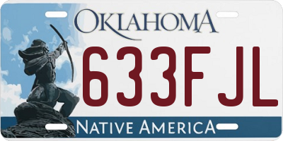 OK license plate 633FJL