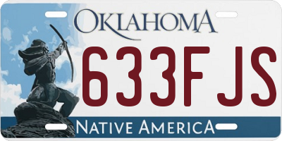 OK license plate 633FJS