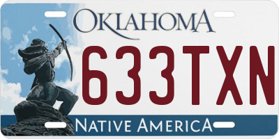 OK license plate 633TXN