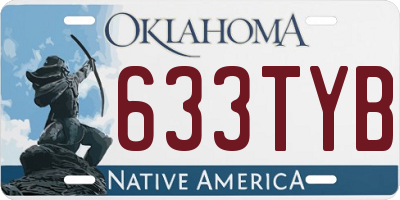OK license plate 633TYB