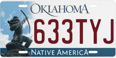 OK license plate 633TYJ