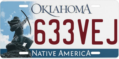 OK license plate 633VEJ