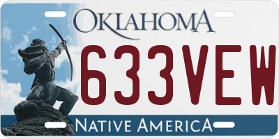 OK license plate 633VEW