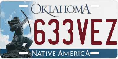 OK license plate 633VEZ